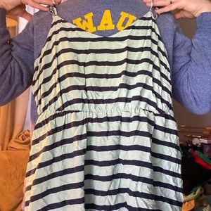 Lauren Conrad Size 16 spaghetti strap blue striped dress